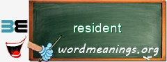 WordMeaning blackboard for resident